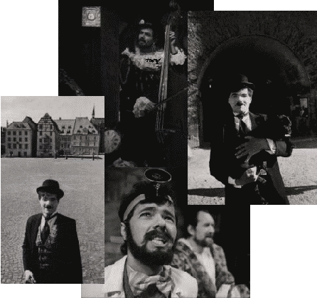 Antonn Kaka a Zpadoesk divadlo v Chebu jako Don ajn, Charlie Chaplin a Werner v Neapolsk chorob