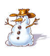 Vánoční obrázek - Tančící sněhulák